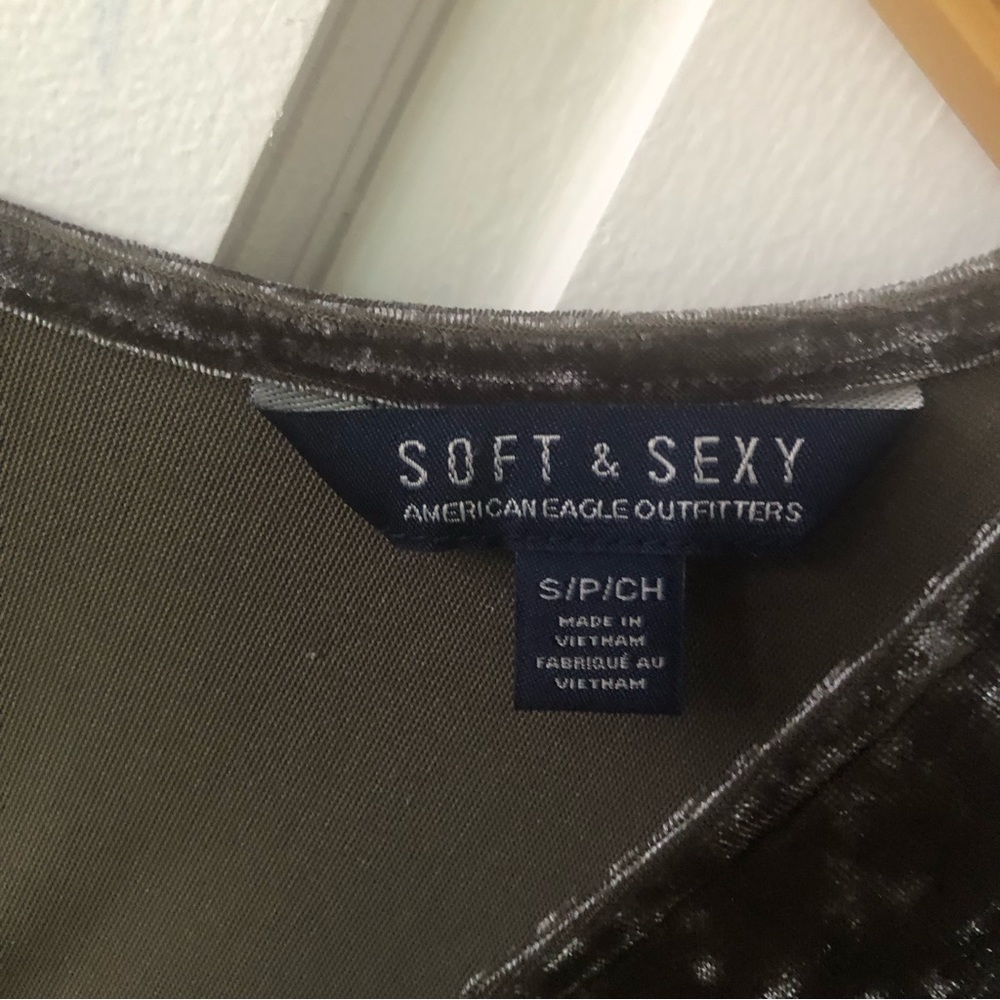 Super Soft Velvet Romper With Flutter Sleeves - image 3